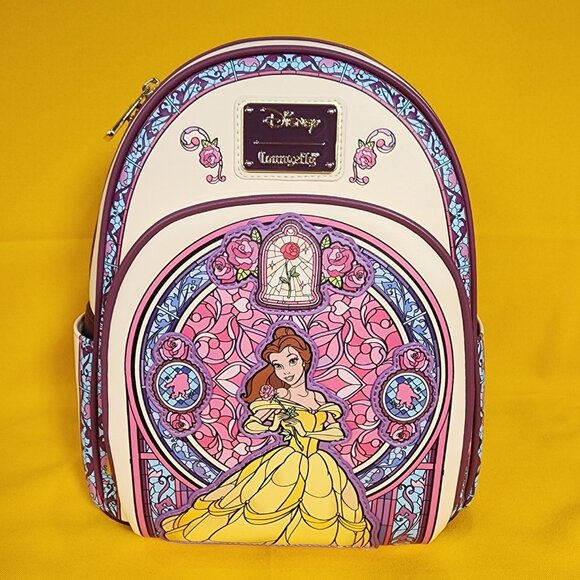 Loungefly Disney Beauty and the Beast Belle Stained Glass Portrait Mini Backpack main image 9